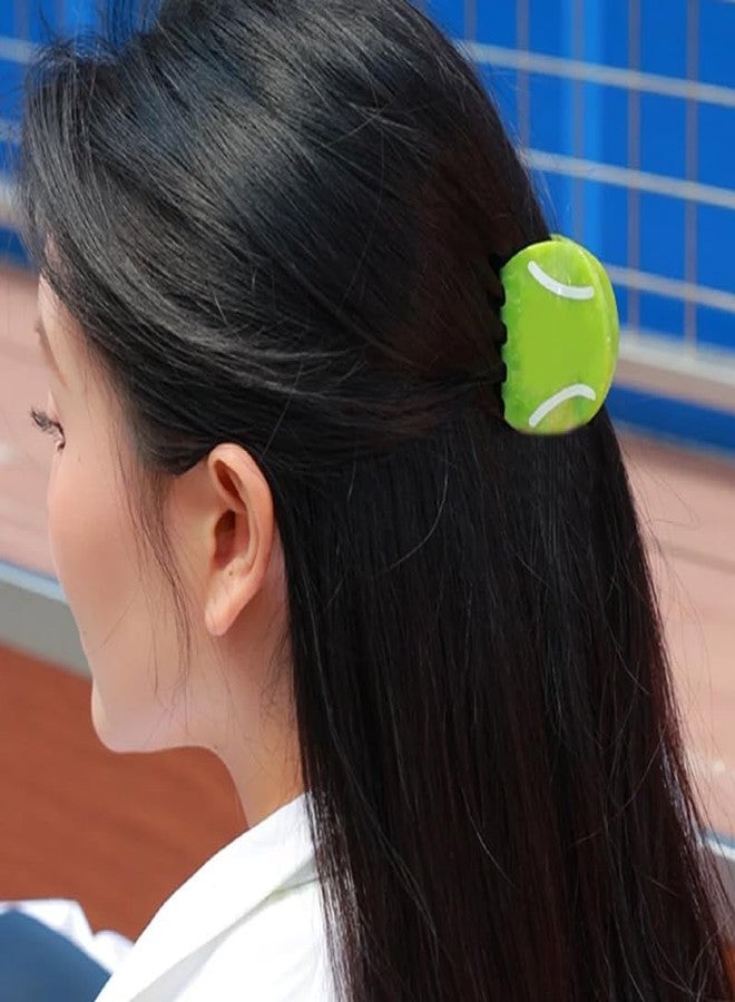Sudaporn ربطات شعر على شكل مشابك، إكسسوارات للنساء والفتيات، مشابك شعر على شكل مخلب، زينة للشعر الكثيف والخفيف، محبات لاعبات التنس، ربطات شعر من الساتان، إكسسوارات مطاطية، هدايا لحفلات الرياضة. - Image 4